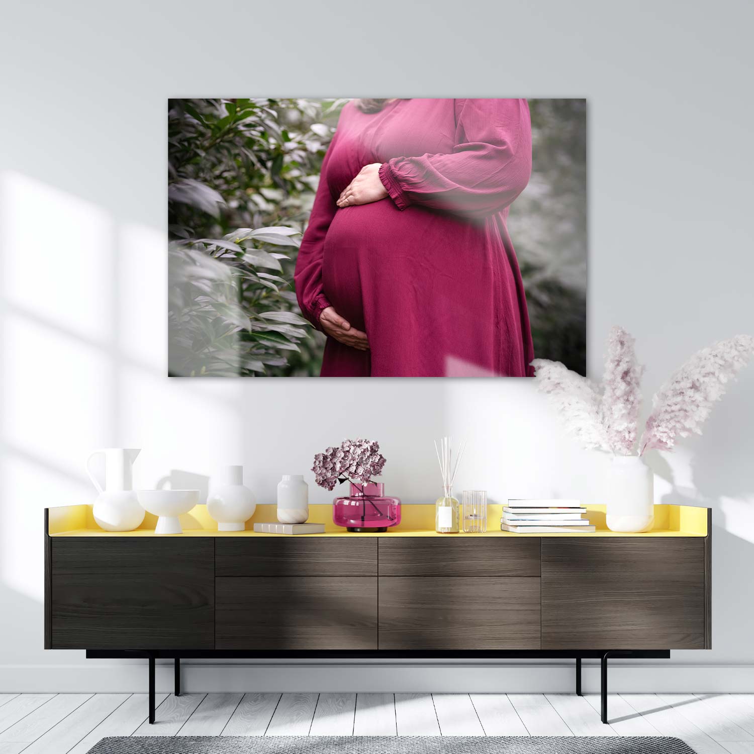 Acrylglas Wandbild von einem Babybauch